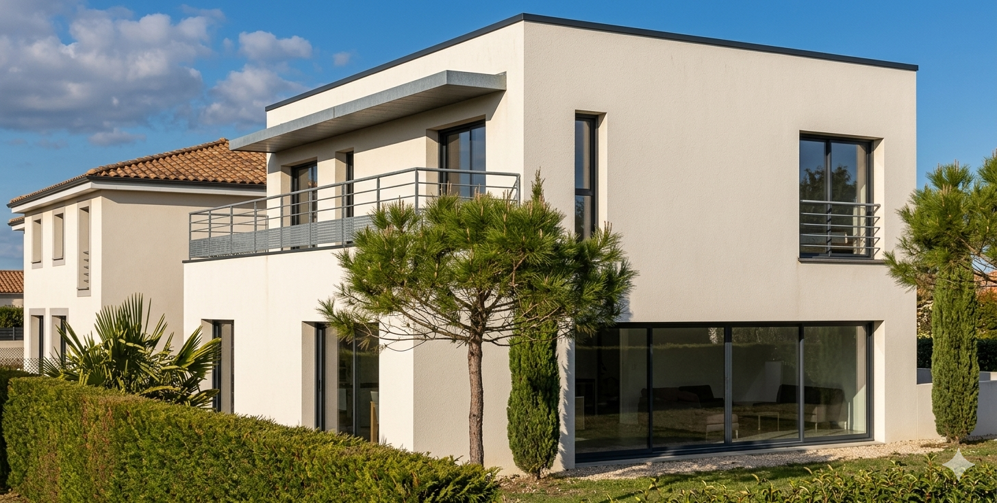 construction de 3 maisons individuelles, mérignac, 2023 marie-pierre amar architecte